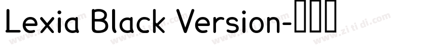Lexia Black Version字体转换